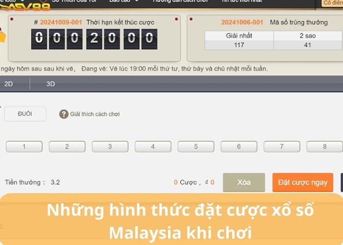 Những hình thức đặt cược có tại xổ số Malaysia